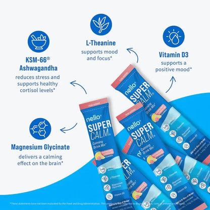 Supercalm-Drink Mix with magnesium glycinate,KSM-66 & vitamin D3-Convenient