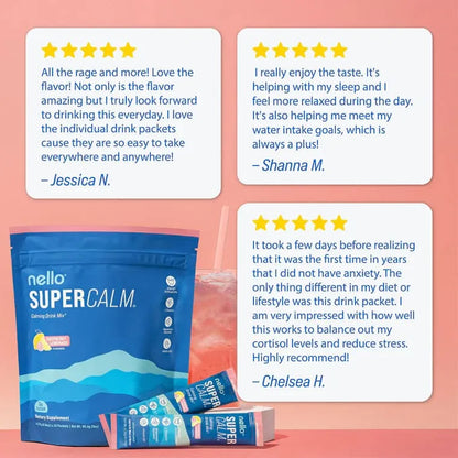 Supercalm-Drink Mix with magnesium glycinate,KSM-66 & vitamin D3-Convenient